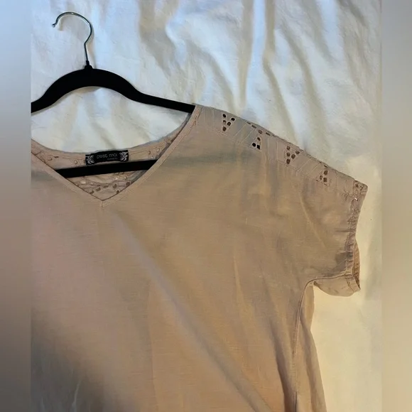 Pastel Pink Floral Detail Top - Made in Italy - Picture 5 of 7